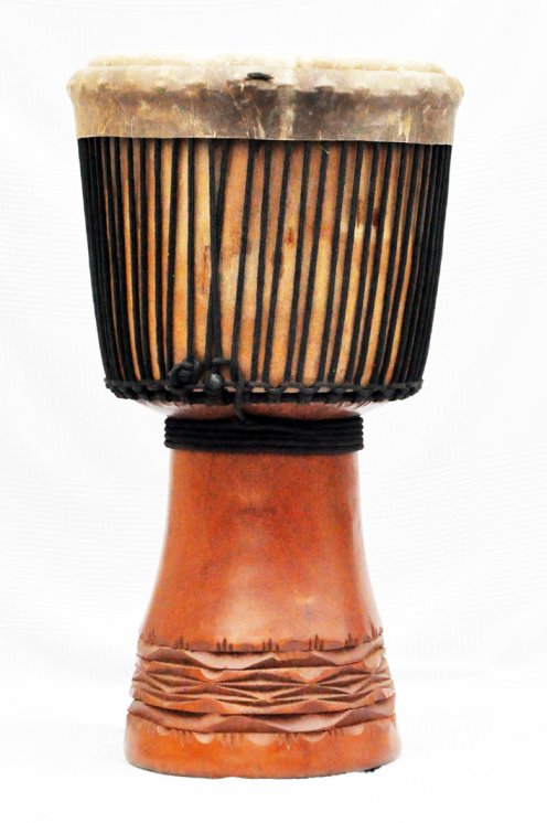 Djembe della Guinea in mogano (djala) - Djembe qualità superiore