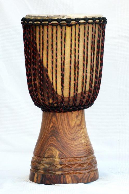 Djembe professionale con pelle di vitello - Grande tamburo djembe del Mali Top in rosewood