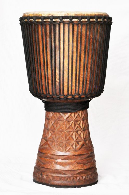 Djembè della Guinea con pelle di mucca - Tamburo djembe alta qualità pelle di manzo, pelle di toro, pelle di vitello