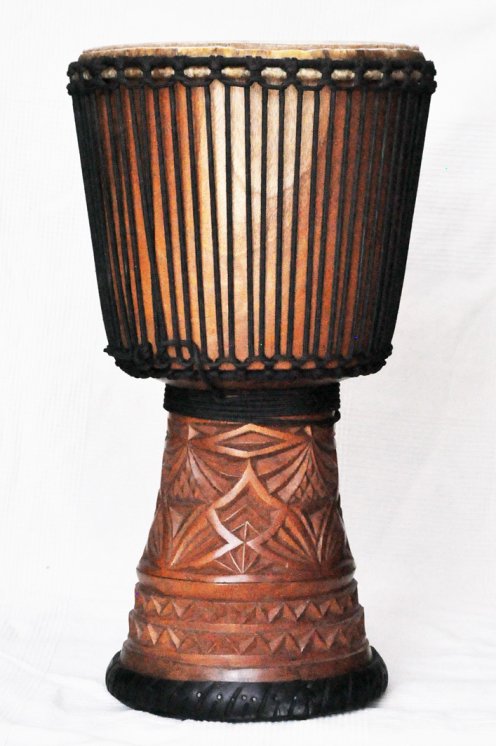 Djembè della Guinea con pelle di mucca - Tamburo djembe alta qualità pelle di manzo, pelle di toro, pelle di vitello