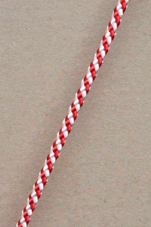 Drizza djembè Ø5 mm (elica, rosso / bianco, 100 m) - Corda per djembe tamburo