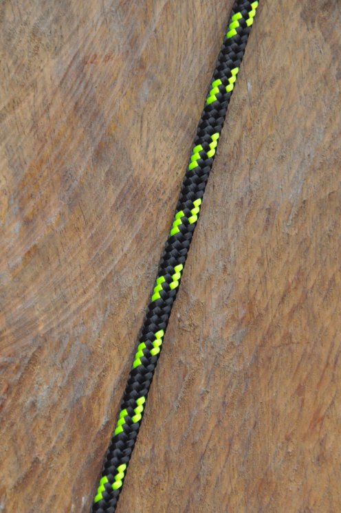 Corda prestirata per djembè Ø5 mm nera / gialla fluo - Corda djembe tamburo