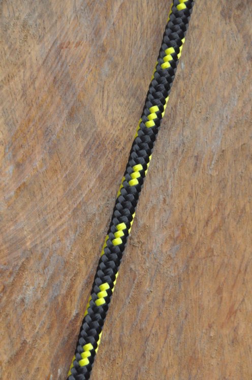 Corda prestirata per djembè Ø6 mm nera / gialla fluo - Corda djembe tamburo
