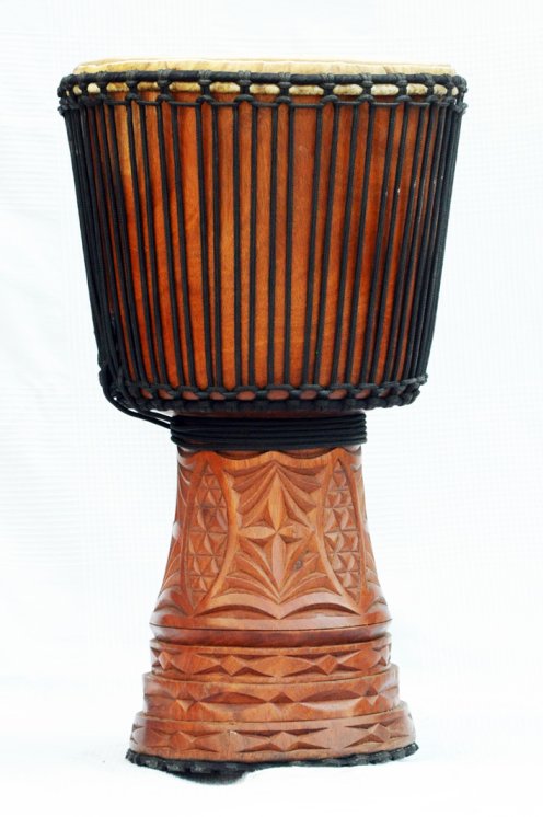 Djembè della Guinea con pelle di mucca - Tamburo djembe alta qualità pelle di manzo, pelle di toro, pelle di vitello