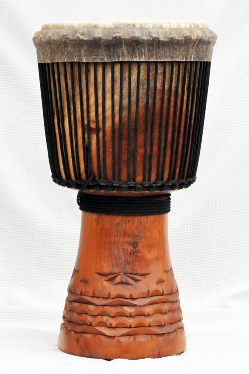 Djembe della Guinea in mogano (djala) - Djembe qualità superiore