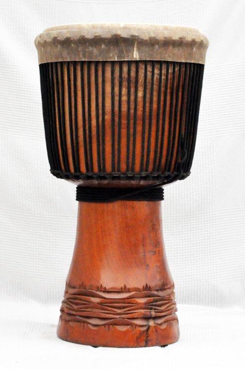 Djembe della Guinea in mogano (djala) - Djembe qualità superiore