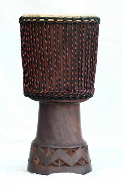 Djembe professionale con pelle di vitello - Grande tamburo djembe del Mali Top in mogano