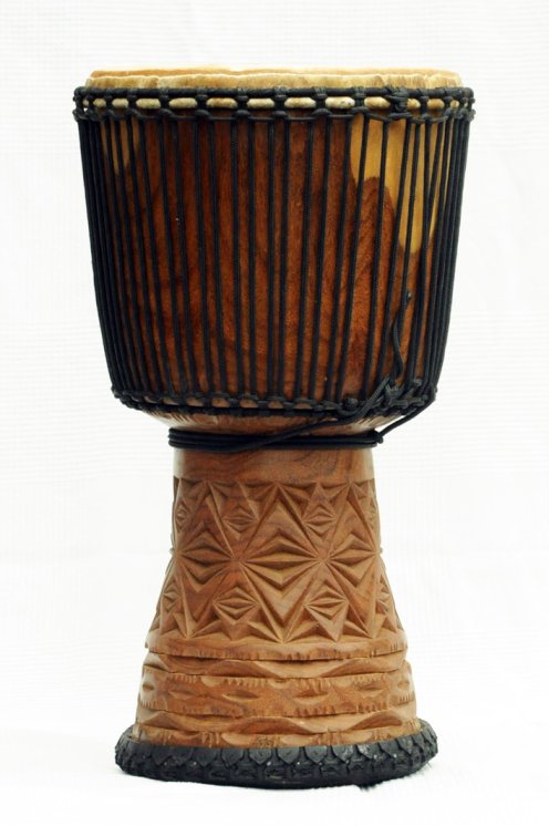 Djembè della Guinea con pelle di mucca - Tamburo djembe alta qualità pelle di manzo, pelle di toro, pelle di vitello
