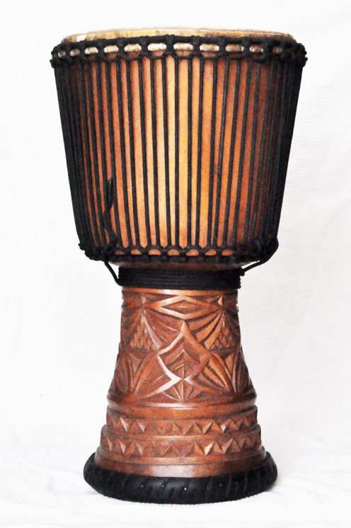 Djembè della Guinea con pelle di mucca - Tamburo djembe alta qualità pelle di manzo, pelle di toro, pelle di vitello