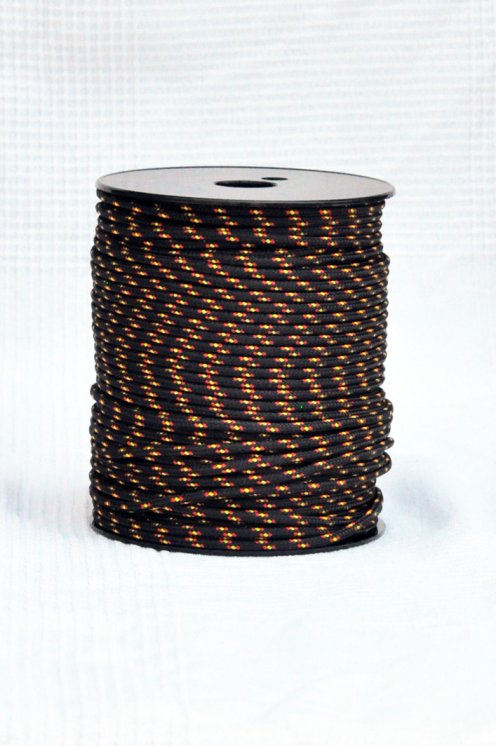 Corda djembè rinforzata PES 4 mm Nero / Spagna 100 m
