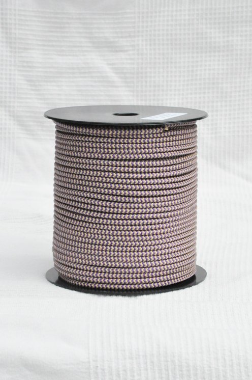 Drizza djembè Ø5 mm (spina di pesce, violetto / beige, 100 m) - Corda per djembe tamburo