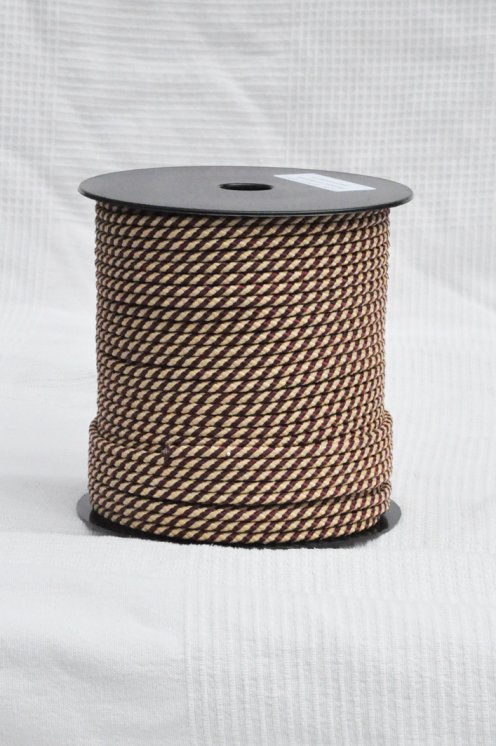 Drizza djembè Ø5 mm (elica, bordò / beige, 100 m) - Corda per djembe tamburo