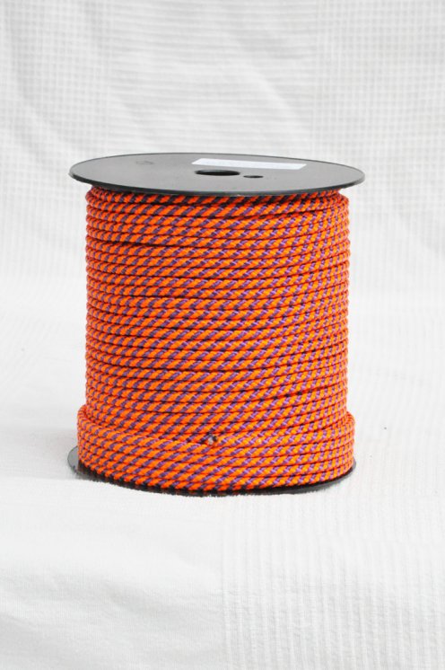 Drizza djembè Ø5 mm (elica, arancia neon / violetto, 100 m) - Corda per djembe tamburo