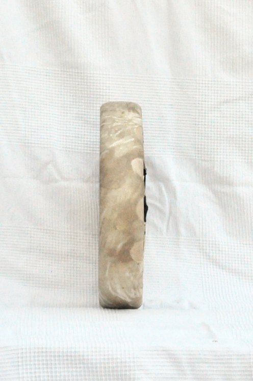 Tamburo rituale sciamanico (tamburo da sciamano) con pelle di mucca