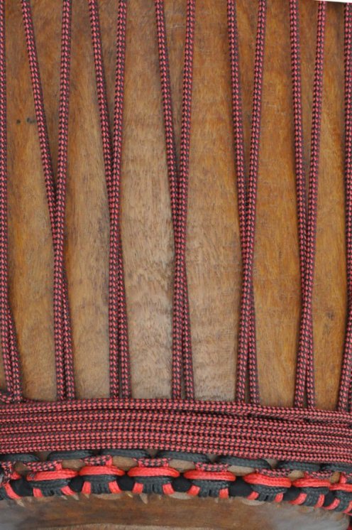 Drizza 5 mm scacchiera rosso nero per djembe tamburo