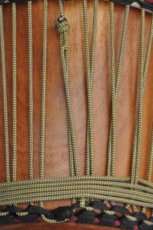 Drizza djembè Ø5 mm (scacchiera, violetto / giallo girasole, 100 m) - Corda per djembe tamburo