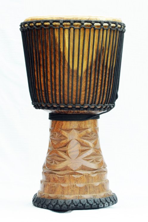 Djembè della Guinea con pelle di mucca - Tamburo djembe alta qualità pelle di manzo, pelle di toro, pelle di vitello