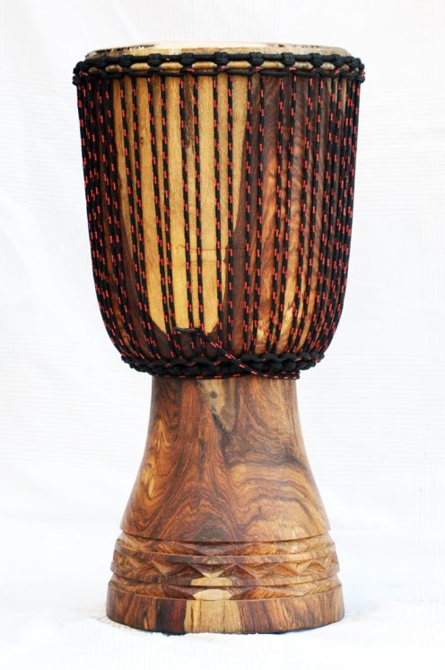 Djembe professionale con pelle di vitello - Grande tamburo djembe del Mali Top in rosewood