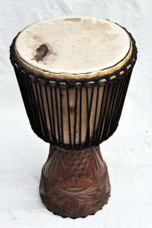 Djembè della Guinea con pelle di mucca - Tamburo djembe alta qualità pelle di manzo, pelle di toro, pelle di vitello