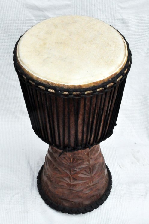 Djembè della Guinea con pelle di mucca - Tamburo djembe alta qualità pelle di manzo, pelle di toro, pelle di vitello