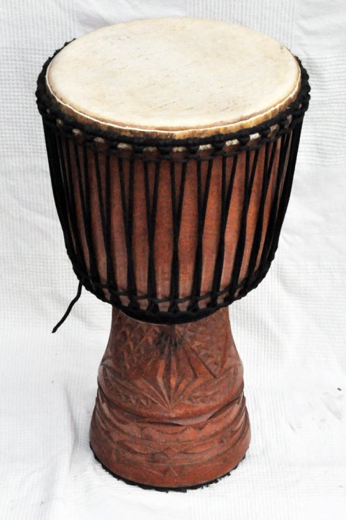 Djembè della Guinea con pelle di mucca - Tamburo djembe alta qualità pelle di manzo, pelle di toro, pelle di vitello