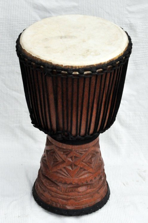 Djembè della Guinea con pelle di mucca - Tamburo djembe alta qualità pelle di manzo, pelle di toro, pelle di vitello