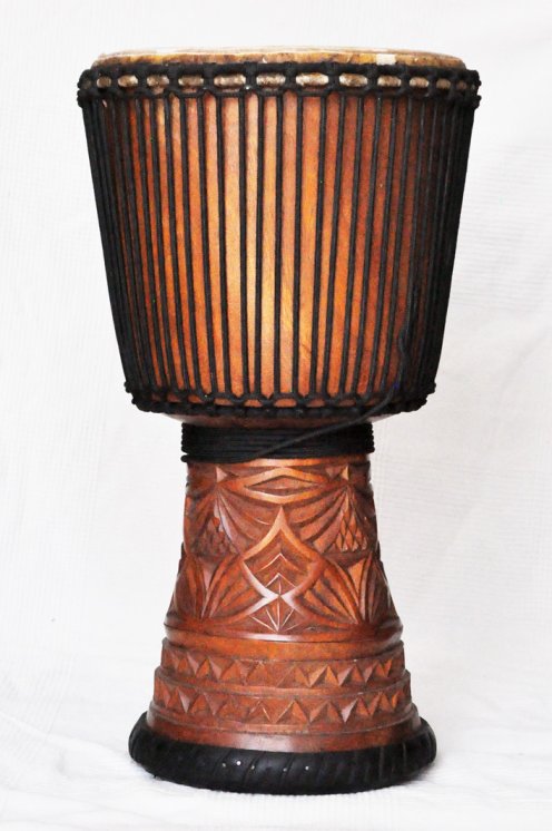 Djembè della Guinea con pelle di mucca - Tamburo djembe alta qualità pelle di manzo, pelle di toro, pelle di vitello
