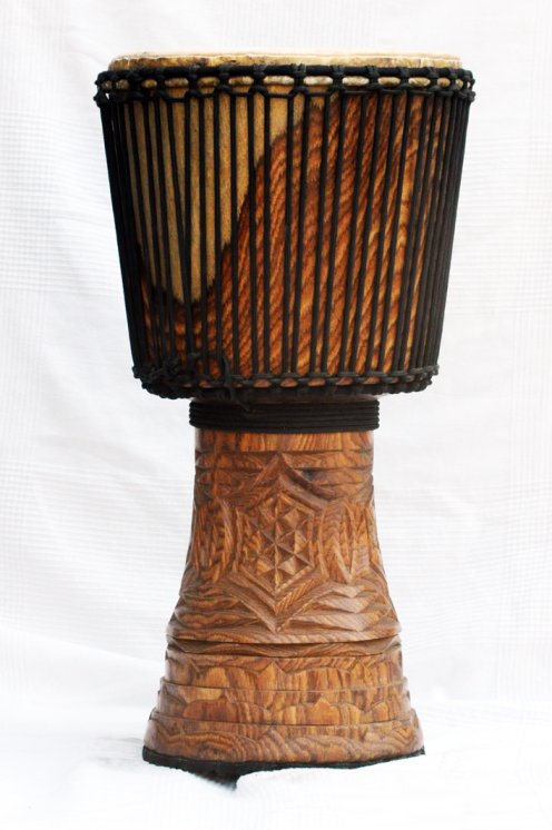 Djembè della Guinea con pelle di mucca - Tamburo djembe alta qualità pelle di manzo, pelle di toro, pelle di vitello