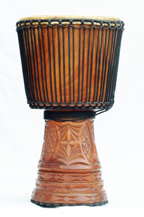 Djembè della Guinea con pelle di mucca - Tamburo djembe alta qualità pelle di manzo, pelle di toro, pelle di vitello