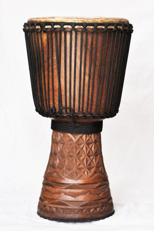 Djembè della Guinea con pelle di mucca - Tamburo djembe alta qualità pelle di manzo, pelle di toro, pelle di vitello