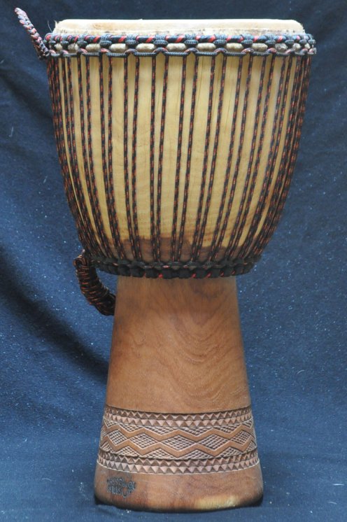 Djembe Mali Top in lenke pelle di bue in vendita (grande): comprare un djembe (djambè) malese in linke montato con una pelle bovina (mucca o vitello) (grande)