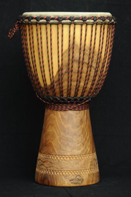 Djembe Mali Top in gueni in vendita (grande): comprare un djembè (djambè) malese in hare (grande)