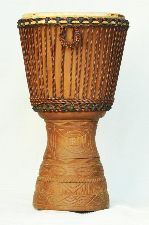 Djembe professionale con pelle di mucca in vendita - Grande djembe del Mali in iroko