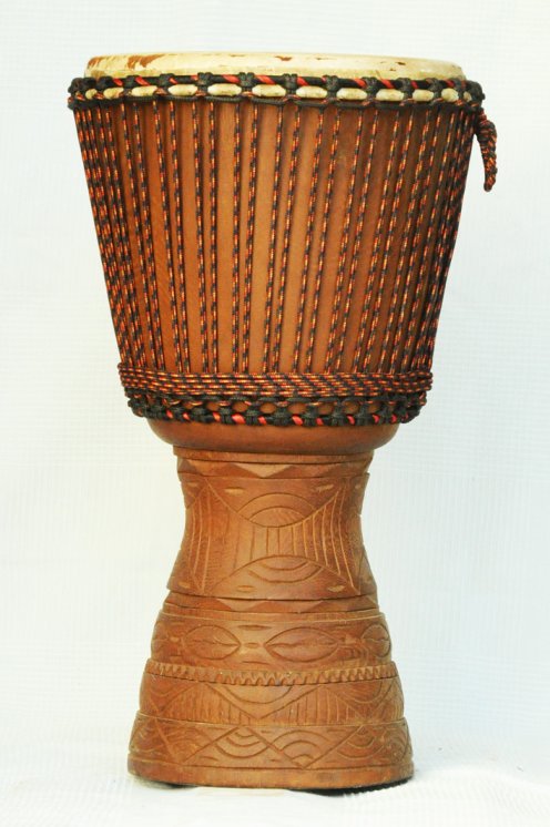 Djembe professionale con pelle di mucca in vendita - Grande djembe del Mali in iroko