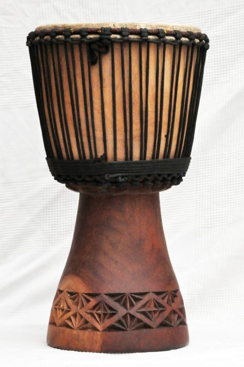 Djembe in vendita - Grande tamburo djembe del Mali in mogano