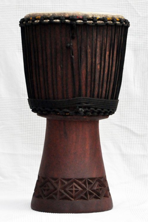 Djembe in vendita - Grande tamburo djembe del Mali in mogano