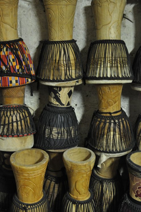 Djembe prezzo basso vendita all'ingrosso - Fusto di djembe solo del Ghana