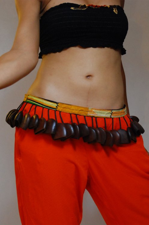 Cintura di danza africano - Grande cintura di danza juju del Ghana