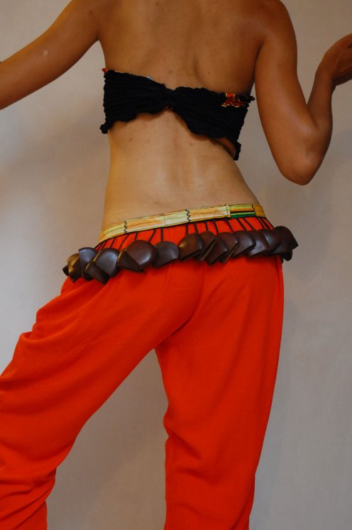 Cintura di danza africano - Grande cintura di danza juju del Ghana