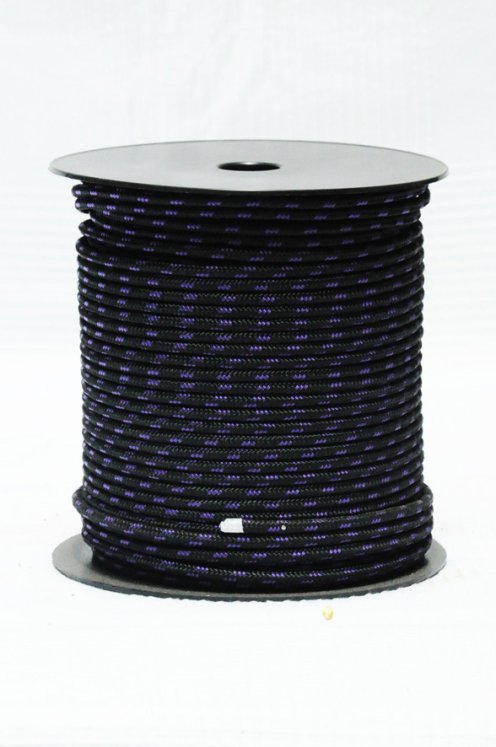 Corda alpina prestirata djembè Ø5 mm nera / viola - Corda per djembe tamburo