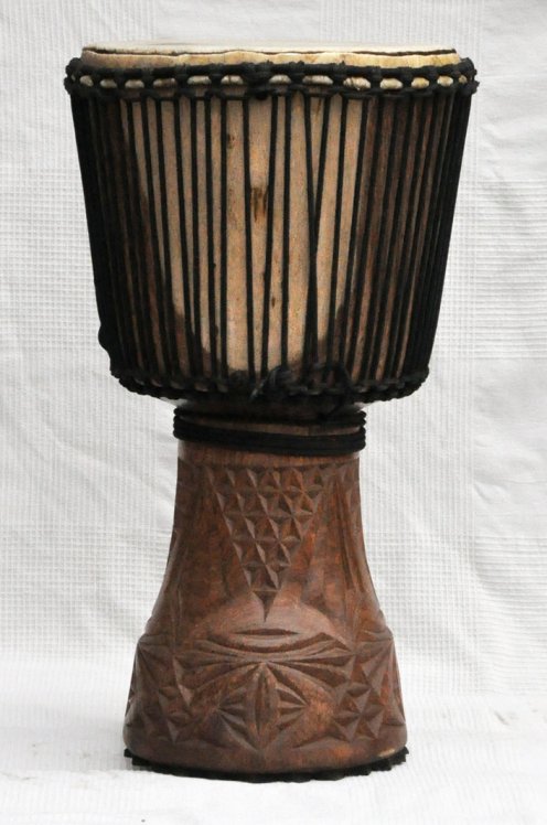 Djembè della Guinea con pelle di mucca - Tamburo djembe alta qualità pelle di manzo, pelle di toro, pelle di vitello