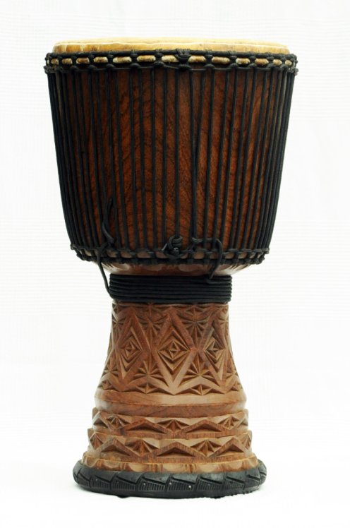 Djembè della Guinea con pelle di mucca - Tamburo djembe alta qualità pelle di manzo, pelle di toro, pelle di vitello