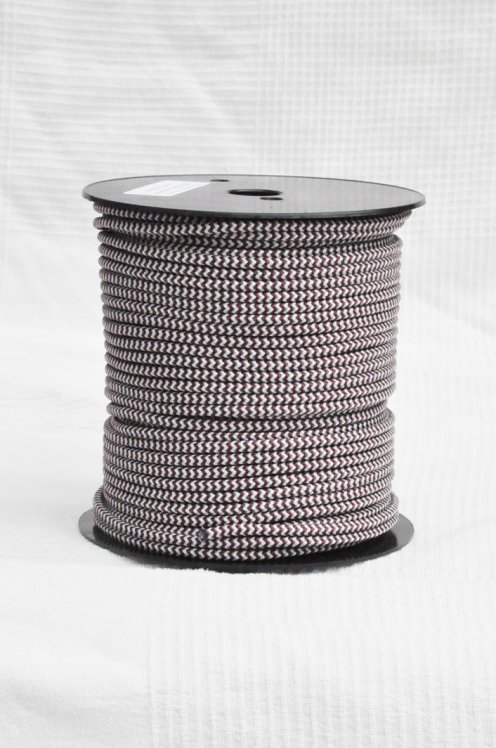 Drizza djembè Ø5 mm (spina di pesce, bordò / grigrio, 100 m) - Corda per djembe tamburo