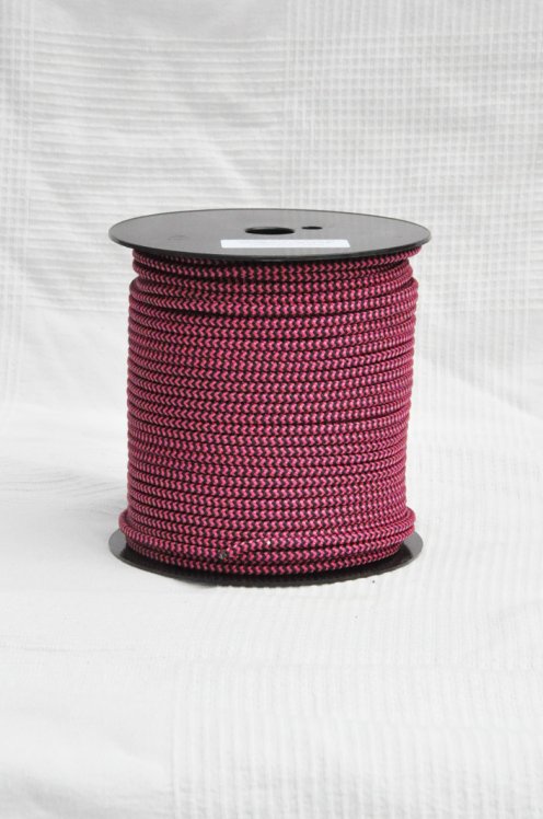 Drizza djembè Ø5 mm (spina di pesce, lampone / nero, 100 m) - Corda per djembe tamburo