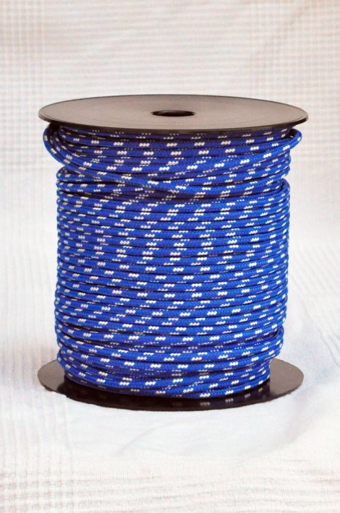 Drizza djembè Ø5 mm (blu della Francia / écru, 100 m) - Corda per djembe tamburo