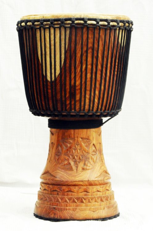 Djembè della Guinea con pelle di mucca - Tamburo djembe alta qualità pelle di manzo, pelle di toro, pelle di vitello