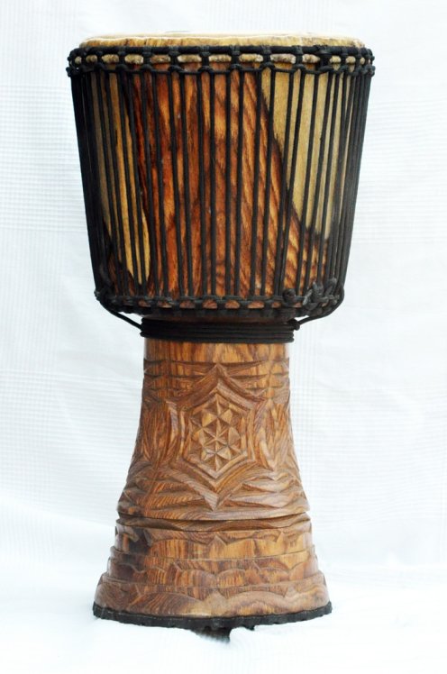 Djembè della Guinea con pelle di mucca - Tamburo djembe alta qualità pelle di manzo, pelle di toro, pelle di vitello