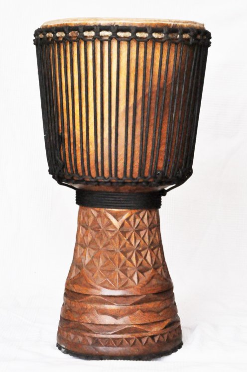 Djembè della Guinea con pelle di mucca - Tamburo djembe alta qualità pelle di manzo, pelle di toro, pelle di vitello