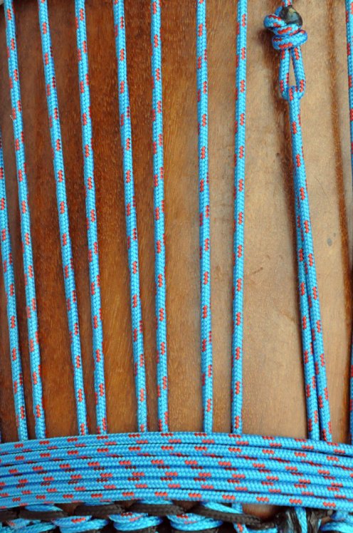 Corda alpina prestirata djembè Ø5 mm blu / rosso - Corda per djembe tamburo