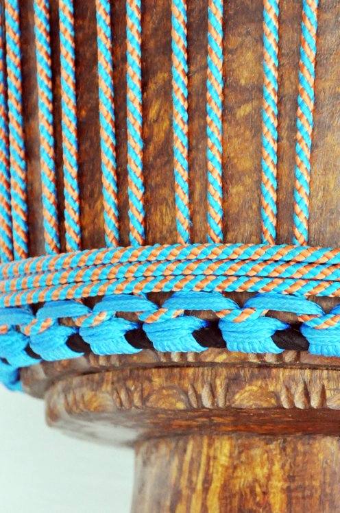 Drizza djembè Ø5 mm (elica, rame / blu, 100 m) - Corda per djembe tamburo